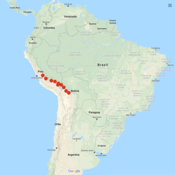 Solanum juzepczukii distribution map